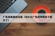 广东闲来麻将闪退（为什么广东闲来麻将下载不了）
