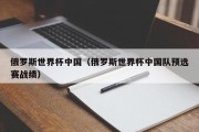 俄罗斯世界杯中国（俄罗斯世界杯中国队预选赛战绩）
