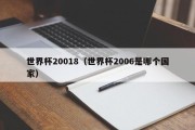 世界杯20018（世界杯2006是哪个国家）