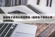 益阳电子游戏公司招聘网（益阳电子游戏公司招聘网站）