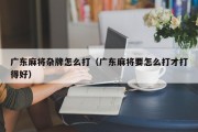 广东麻将杂牌怎么打（广东麻将要怎么打才打得好）